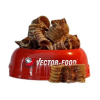 Vector-Food Tchawica wołowa krojona 100g naturalny gryzak dla psa